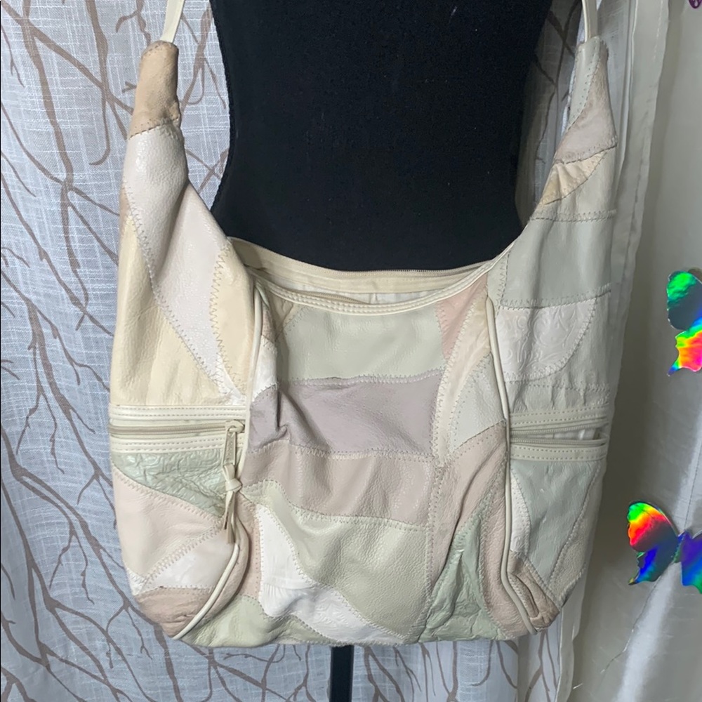 Vintage Patchwork Leather Shoulder Bag